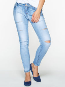 błętitne jeansy Yups